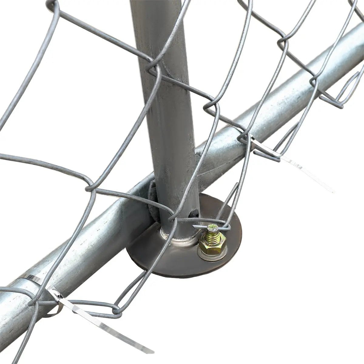 20’ x 20’ Outdoor Dog Kennel Playpen, Outdoor Dog Runner, Pet Exercise House, Lockable Gate, 6’ Chain-Link Fence, TMG-DCP2020