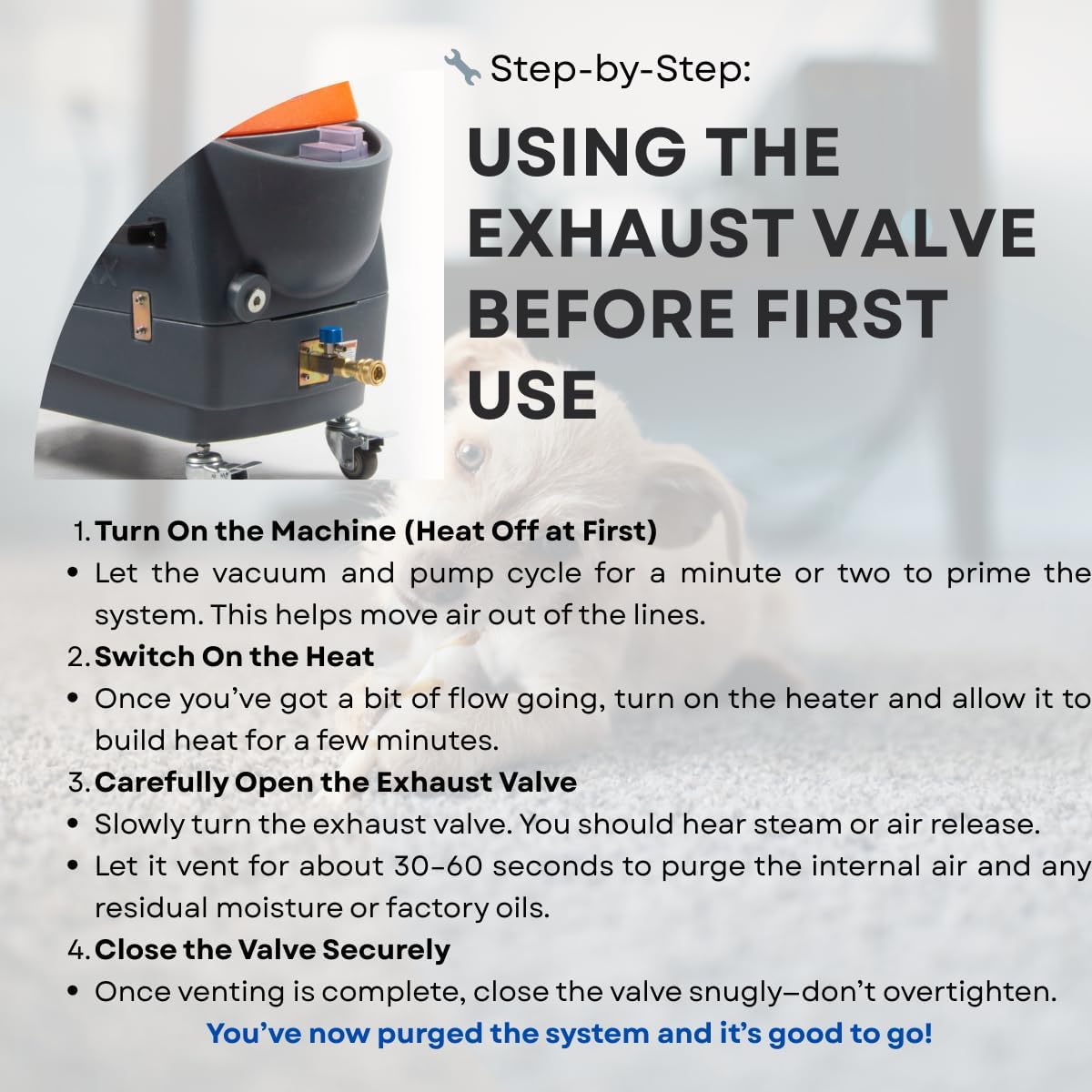 Commercial Heated Carpet & Upholstery Extractor, 160 PSI, 5.3 Gal Tank, 149°F