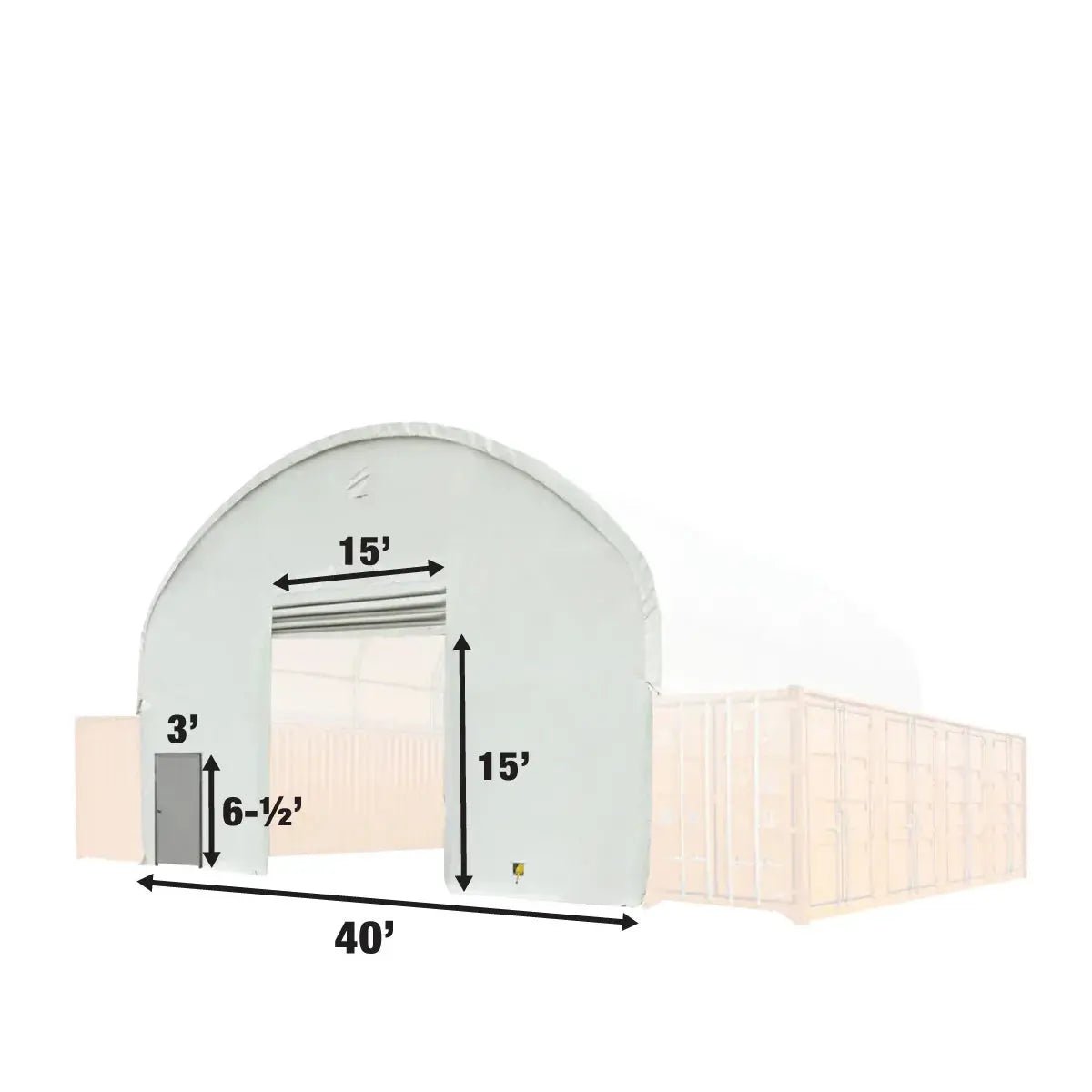 Front End Wall Kit, Compatible with TMG-DT4041C and DT4041CF container shelters installed with the standard height containers (8’6″), TMG-DT40FW8V