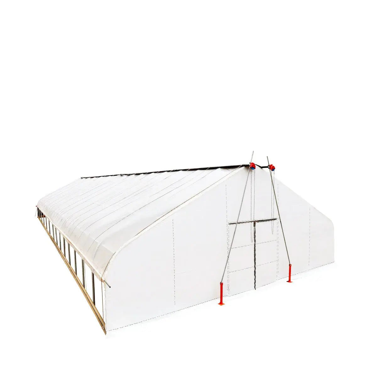 Pro Series 30’ x 60’ Light Deprivation Two Layer Cover Greenhouse Grow Tent, 6-mil Blackout Tarp and Clear Film, Cold Frame, Hand Crank Roll-Up Sides, Peak Ceiling Roof, TMG-GHD3060