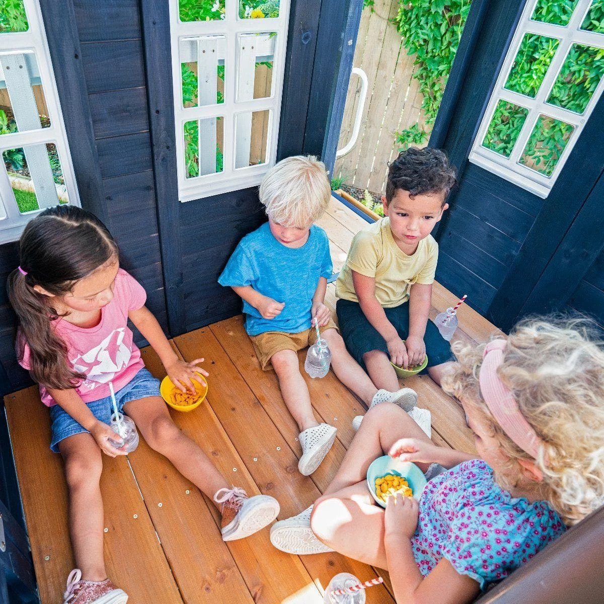 Kids Kidkraft Cozy Escape Playhouse In Navy Installation Included