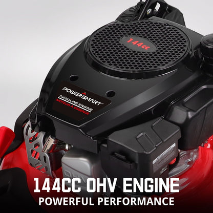 PowerSmart 21 in. Gas Push Lawn Mower, 144cc 2-in-1 Side Discharge