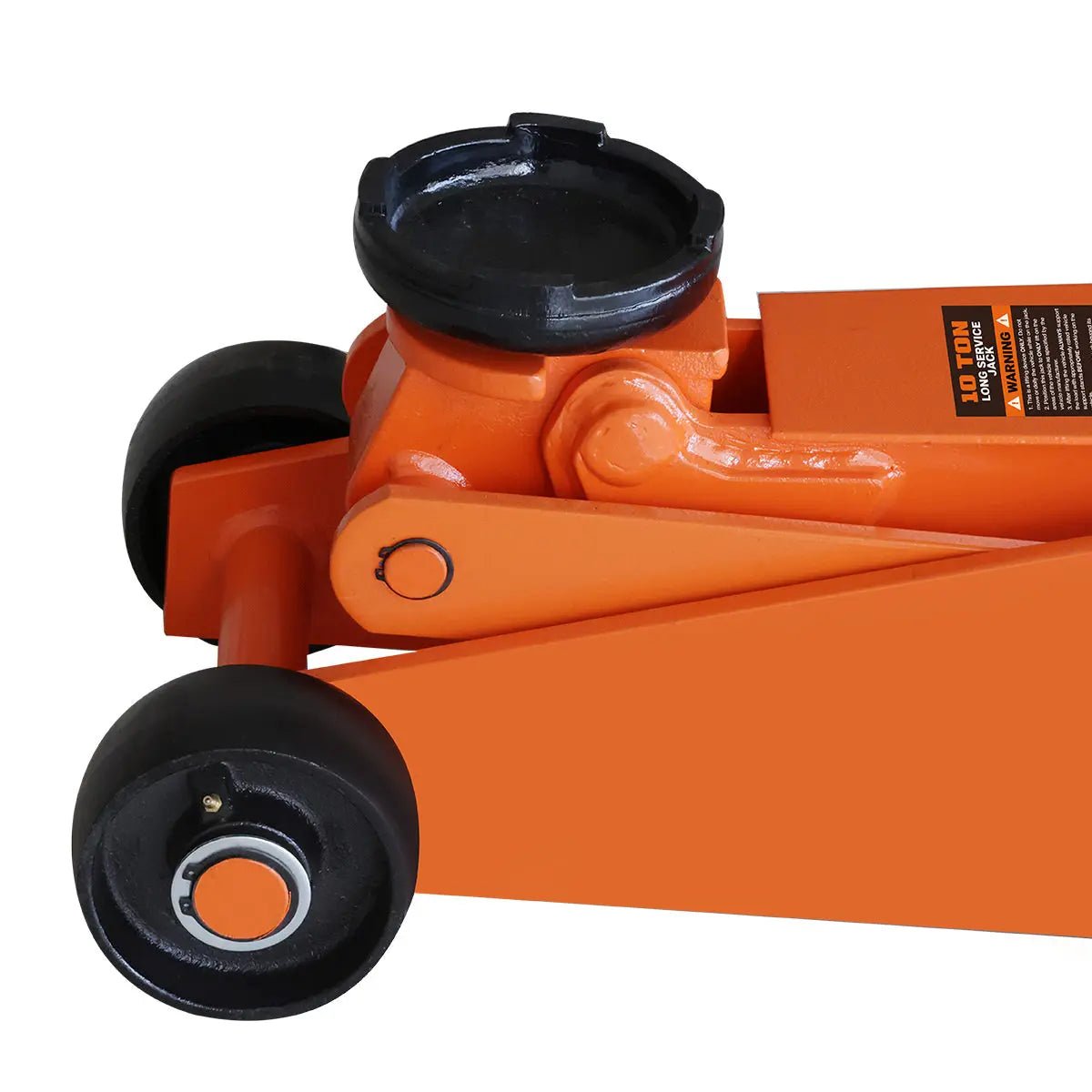 10 Ton Long Reach Chassis Service Jack, Twin Pistons, 6-1/2″ Ground Clearance, 360° Pivot, TMG-AJL10