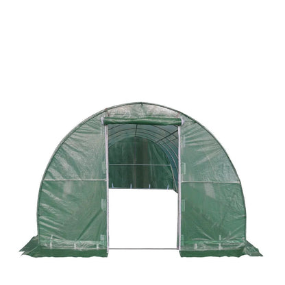 10’ x 10’ Tunnel Greenhouse Grow Tent w/Ripstop Leno Cover, Cold Frame, Roll-Up Mesh Windows, Round Top Roof, TMG-GH1010R