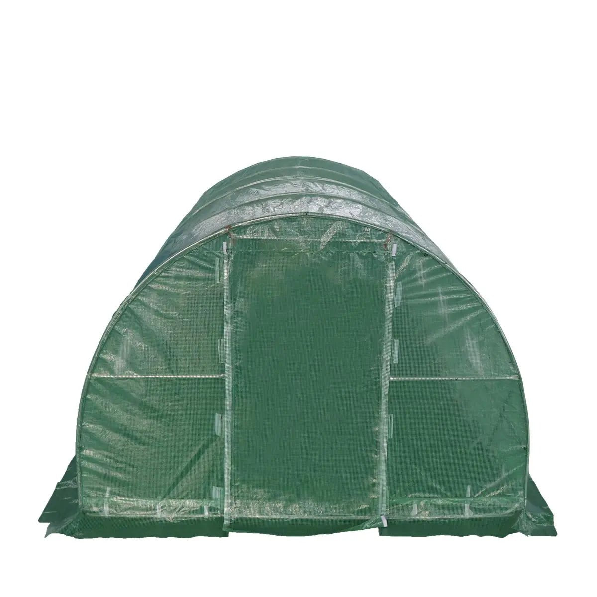 10’ x 10’ Tunnel Greenhouse Grow Tent w/Ripstop Leno Cover, Cold Frame, Roll-Up Mesh Windows, Round Top Roof, TMG-GH1010R
