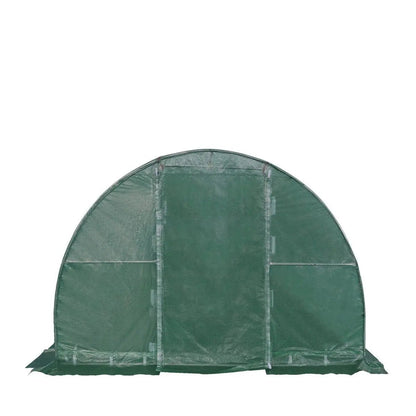 10’ x 10’ Tunnel Greenhouse Grow Tent w/Ripstop Leno Cover, Cold Frame, Roll-Up Mesh Windows, Round Top Roof, TMG-GH1010R