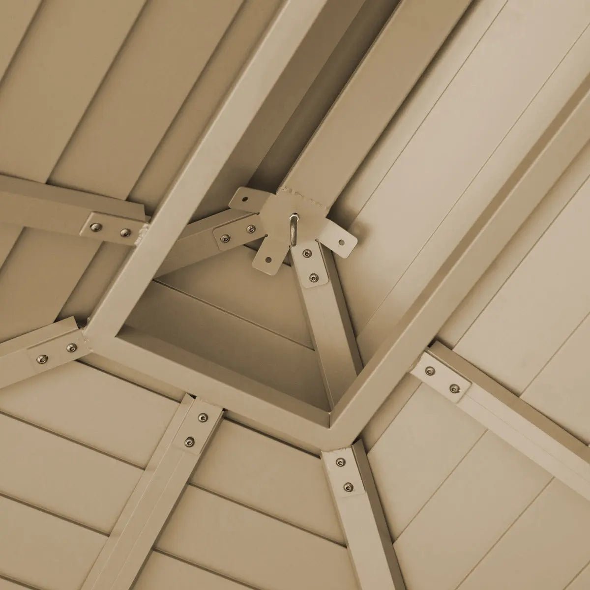 10’ x 20’ Hardtop, Double Tier Steel Roof Patio Gazebo, Mosquito Nets & Curtains Included, TMG-LGZ21