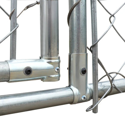 10’ x 20’ Outdoor Dog Kennel Playpen, Outdoor Dog Runner, Pet Exercise House, Lockable Gate, 6’ Chain-Link Fence, TMG-DCP1020