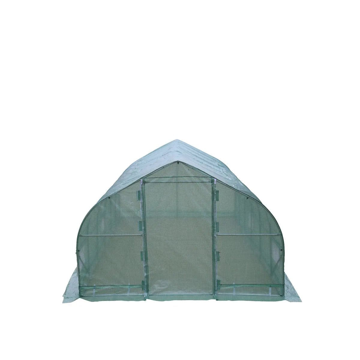 10’ x 20’ Tunnel Greenhouse Grow Tent w/Ripstop Leno Cover, Cold Frame, Roll-Up Mesh Windows, Peak Roof, TMG-GH1020P