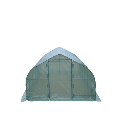 10’ x 20’ Tunnel Greenhouse Grow Tent w/Ripstop Leno Cover, Cold Frame, Roll-Up Mesh Windows, Peak Roof, TMG-GH1020P