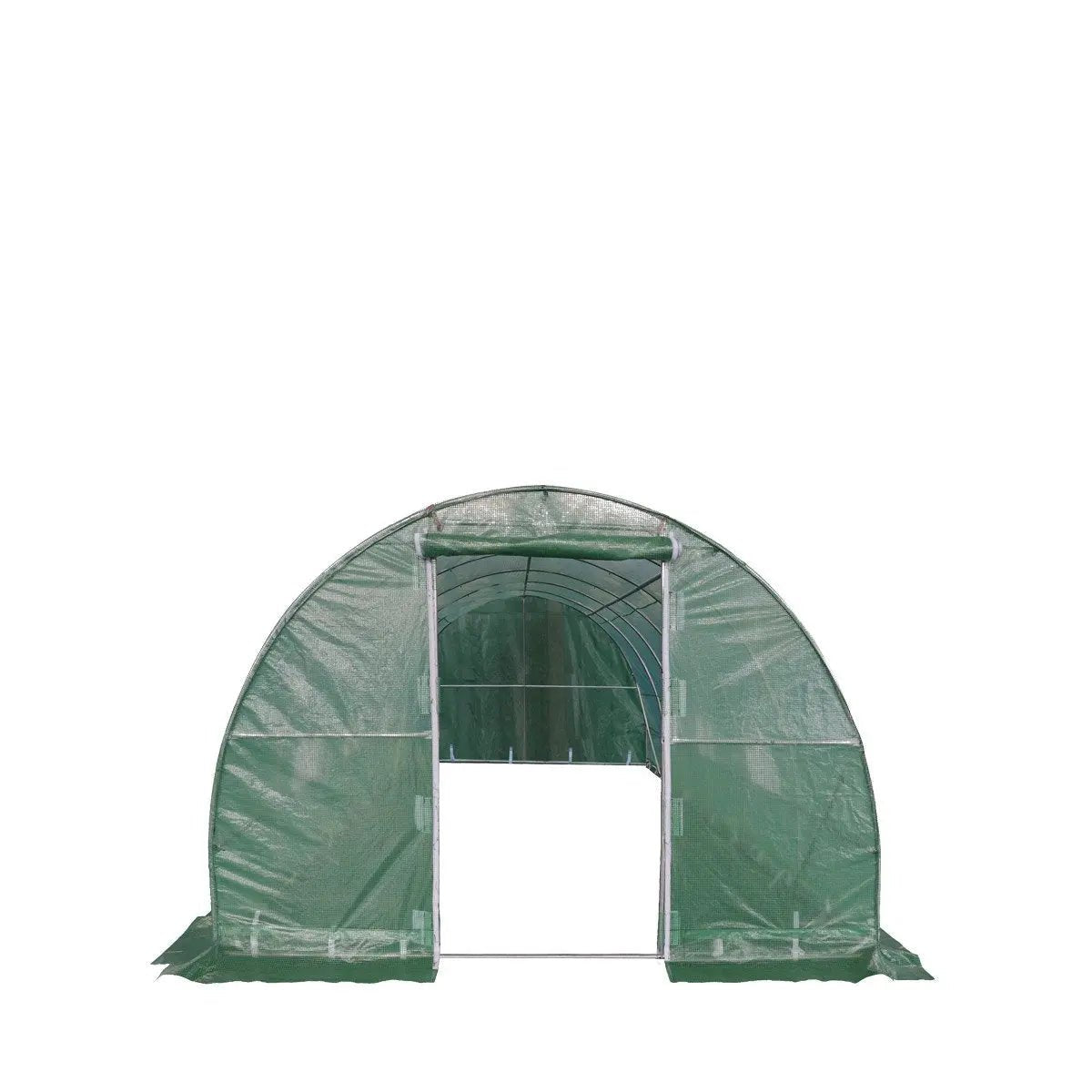10’ x 20’ Tunnel Greenhouse Grow Tent w/Ripstop Leno Cover, Cold Frame, Roll-Up Mesh Windows, Round Top Roof, TMG-GH1020R