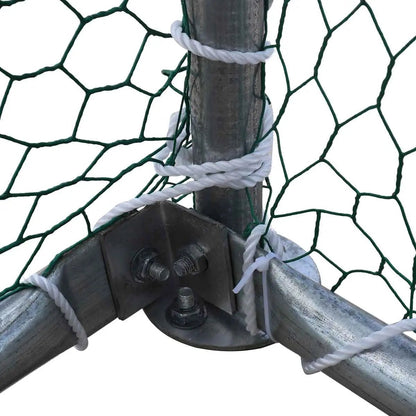 10’ x 20’ Wire Mesh Chicken Run Shelter Coop, Galvanized Steel, 200 Sq-Ft, Lockable Gate, PVC Coated Mesh, TMG-CRS1020