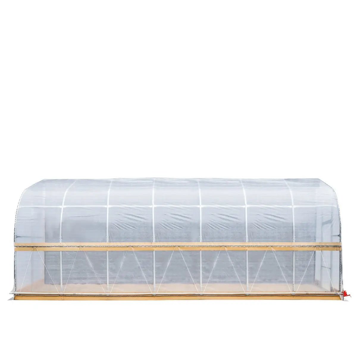 10’ x 30’ Lean-To Greenhouse Grow Tent w/6 Mil Clear EVA Plastic Film, Cold Frame, Hand Crank Roll-Up Side, 6-½’ Sidewall, TMG-GHL1030