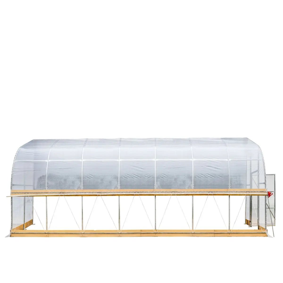 10’ x 30’ Lean-To Greenhouse Grow Tent w/6 Mil Clear EVA Plastic Film, Cold Frame, Hand Crank Roll-Up Side, 6-½’ Sidewall, TMG-GHL1030
