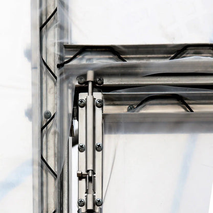 10’ x 40’ Lean-To Greenhouse Grow Tent w/6 Mil Clear EVA Plastic Film, Cold Frame, Hand Crank Roll-Up Side, 6-½’ Sidewall, TMG-GHL1040