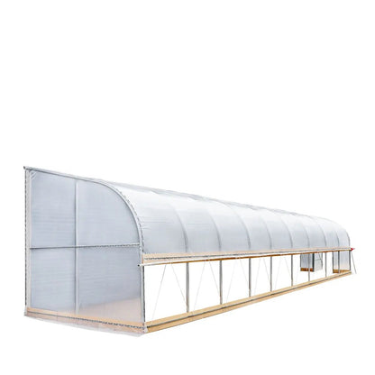10’ x 40’ Lean-To Greenhouse Grow Tent w/6 Mil Clear EVA Plastic Film, Cold Frame, Hand Crank Roll-Up Side, 6-½’ Sidewall, TMG-GHL1040