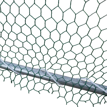 10’ x 60’ Wire Mesh Chicken Run Shelter Coop, Galvanized Steel, 600 Sq-Ft, Lockable Gate, PVC Coated Mesh, TMG-CRS1060