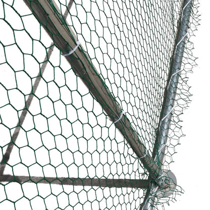 10’ x 60’ Wire Mesh Chicken Run Shelter Coop, Galvanized Steel, 600 Sq-Ft, Lockable Gate, PVC Coated Mesh, TMG-CRS1060