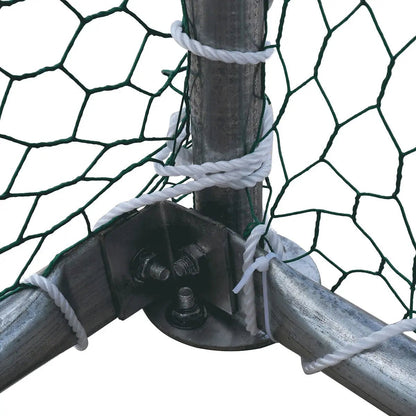 10’ x 60’ Wire Mesh Chicken Run Shelter Coop, Galvanized Steel, 600 Sq-Ft, Lockable Gate, PVC Coated Mesh, TMG-CRS1060