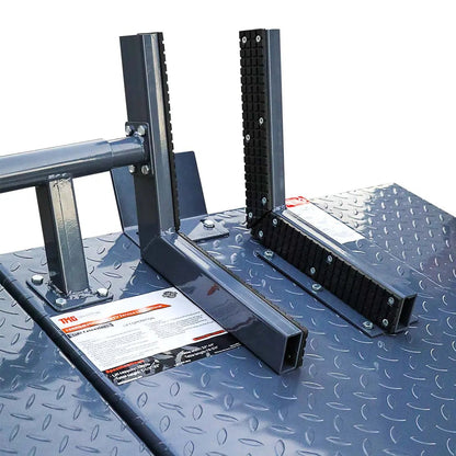 1000 lb Portable Motorcycle/ATV Scissor Lift, 44″ Work Platform, 10″ Side Panel Extensions, 79″ Platform Length, Front Vise Kit, TMG-1000PML