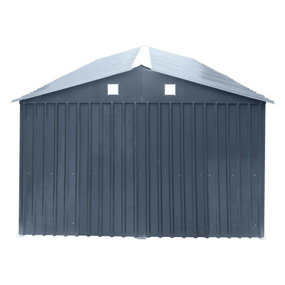 Pro Series 10′ x 20′ Metal Garage Shed with Double Front Doors and Side Entry Door, 8′ Peak Height TMG-MS1020B