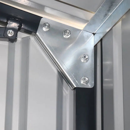 Pro Series 10′ x 20′ Metal Garage Shed with Double Front Doors and Side Entry Door, 8′ Peak Height TMG-MS1020B