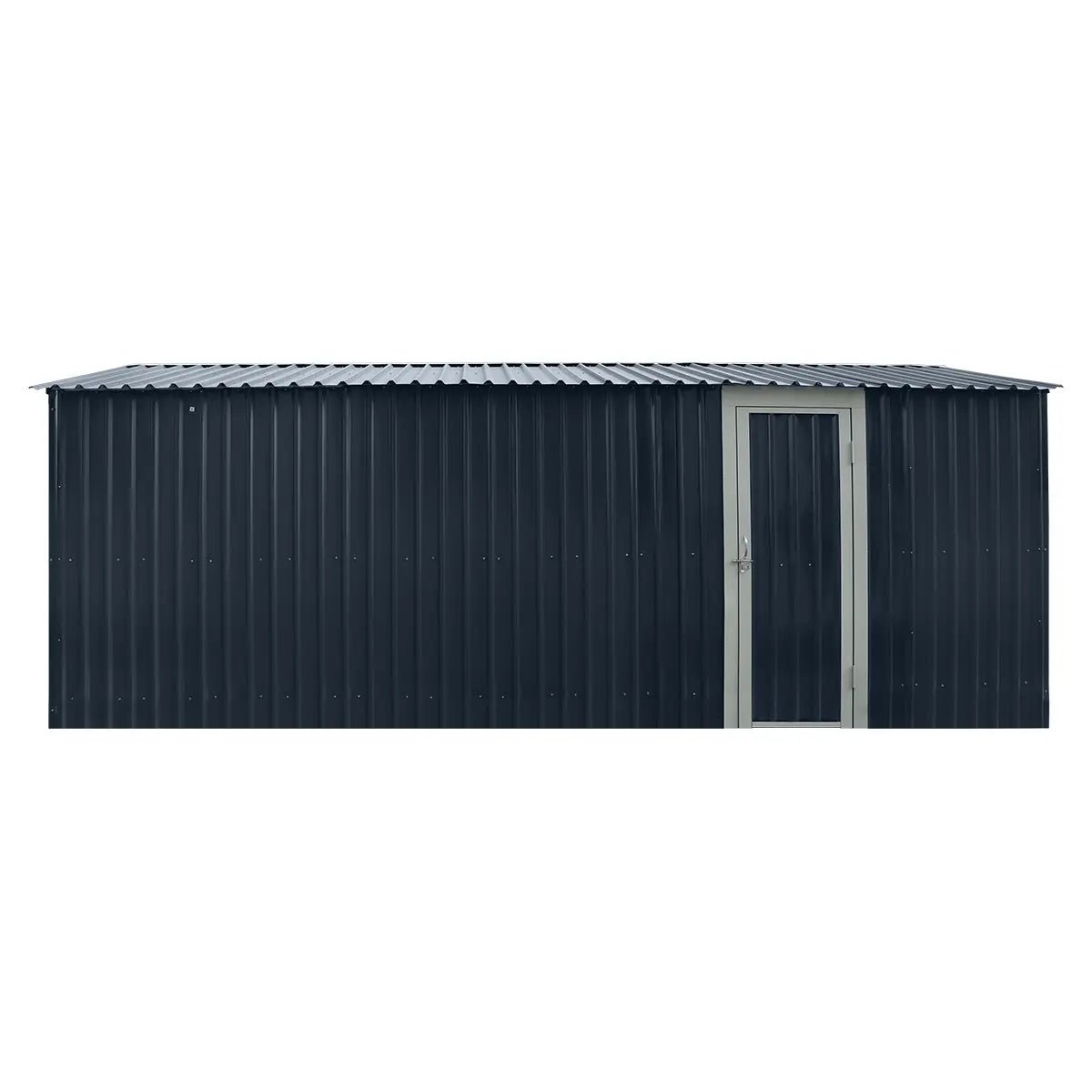Pro Series 10′ x 20′ Metal Garage Shed with Double Front Doors and Side Entry Door, 8′ Peak Height TMG-MS1020B