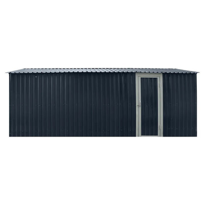 Pro Series 10′ x 20′ Metal Garage Shed with Double Front Doors and Side Entry Door, 8′ Peak Height TMG-MS1020B