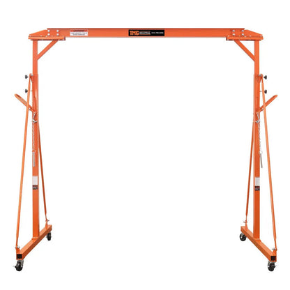 1100-lb Adjustable Height All-Steel Gantry Crane, Auto-Lock, 95″ Min. Height, 142″ Max. Height, Locking Swivel Caster Wheels, TMG-AGC06(Previously TMG-AGC05)