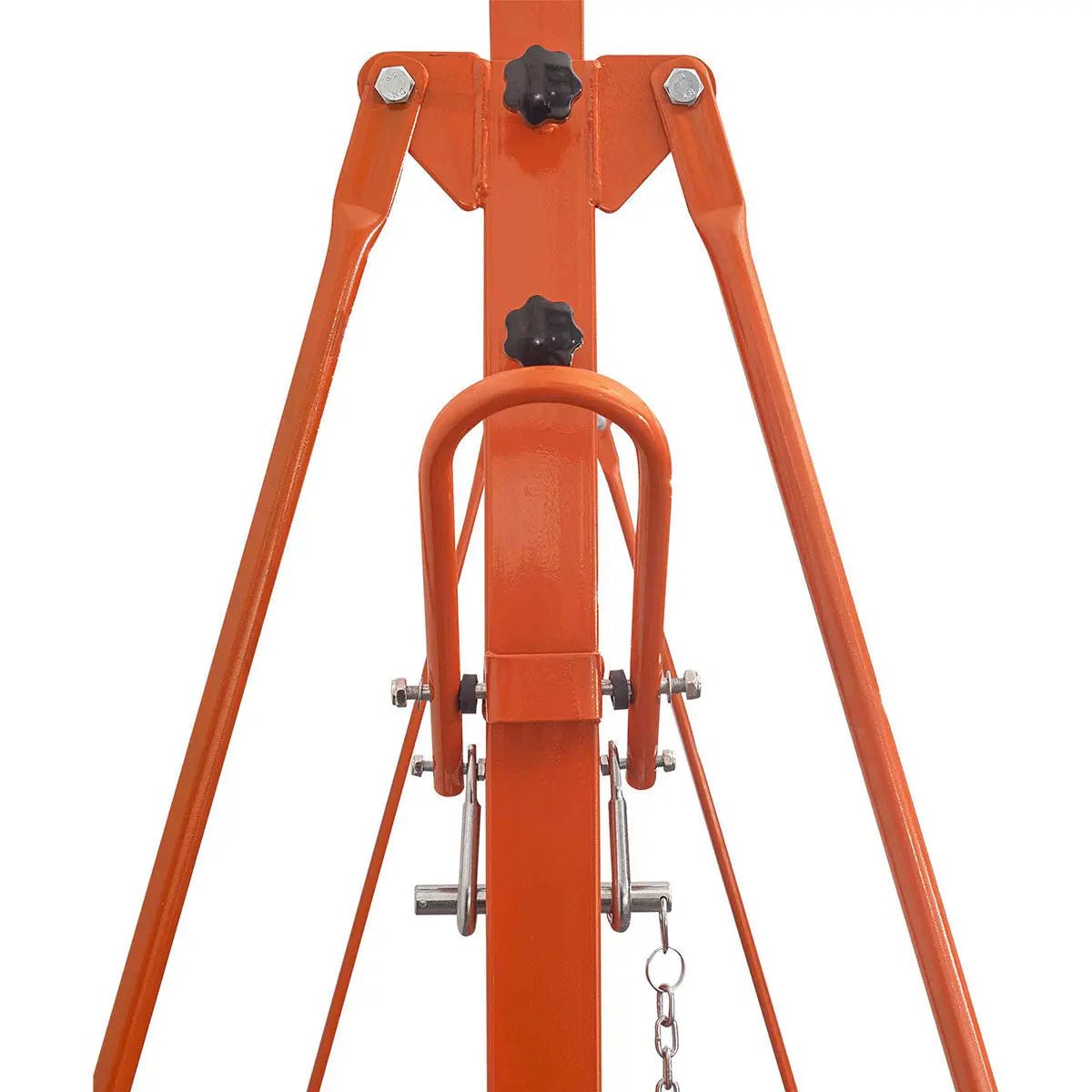 1100-lb Adjustable Height All-Steel Gantry Crane, Auto-Lock, 95″ Min. Height, 142″ Max. Height, Locking Swivel Caster Wheels, TMG-AGC06(Previously TMG-AGC05)