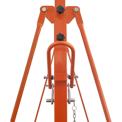 1100-lb Adjustable Height All-Steel Gantry Crane, Auto-Lock, 95″ Min. Height, 142″ Max. Height, Locking Swivel Caster Wheels, TMG-AGC06(Previously TMG-AGC05)