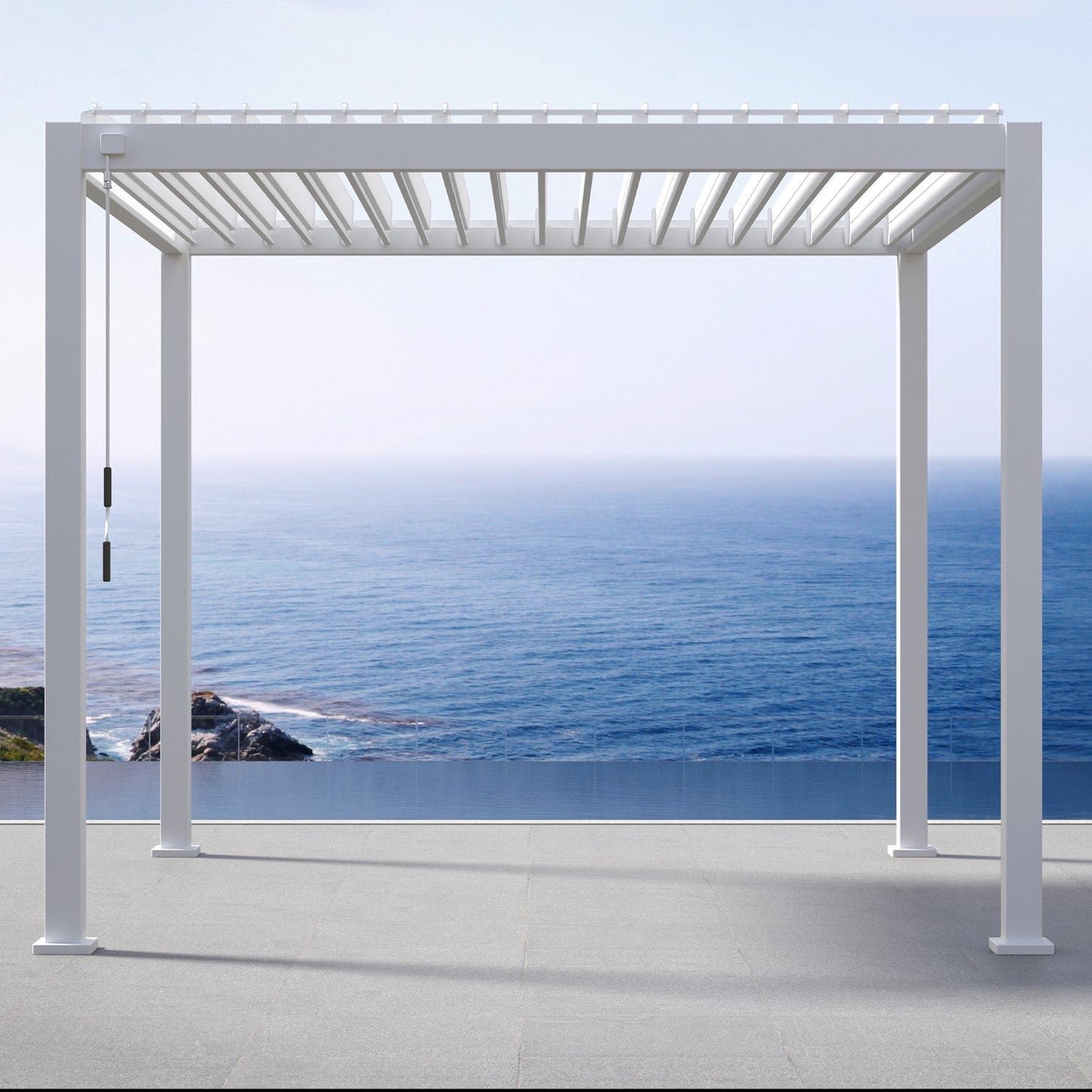 MIRADOR 111DA 10’x10′ WHITE PERGOLA