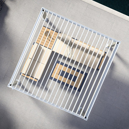 MIRADOR 111DA 10’x10′ WHITE PERGOLA