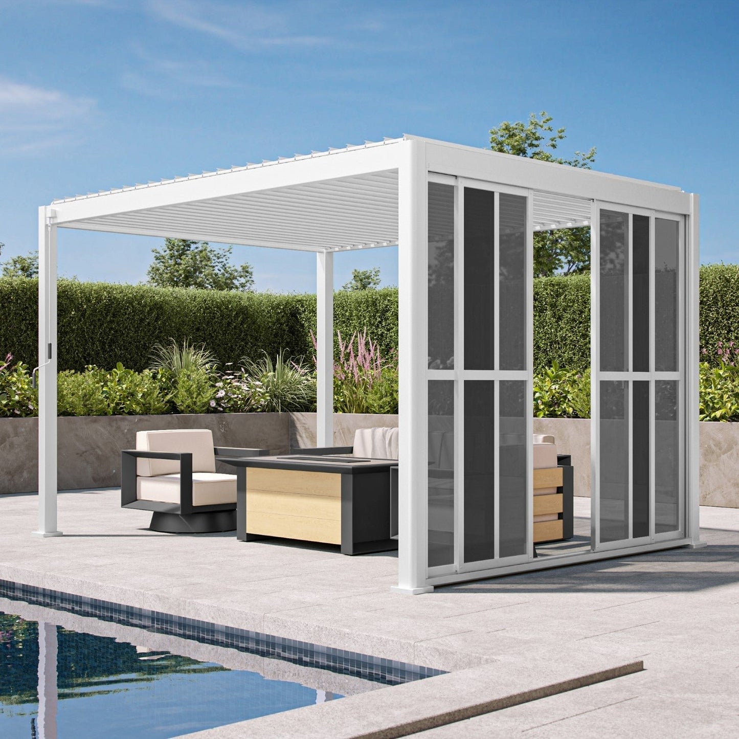 111 Accessory – 10′ White sliding door