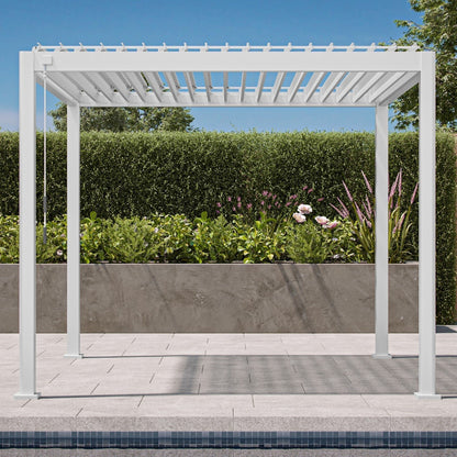 MIRADOR 111SR 10’x10′ WHITE PERGOLA
