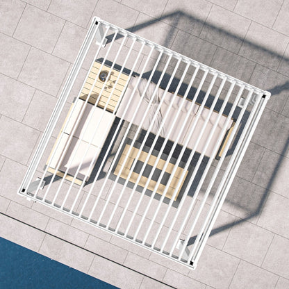 MIRADOR 111SR 10’x10′ WHITE PERGOLA