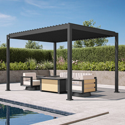 MIRADOR 111SR 10’x13′ WHITE PERGOLA