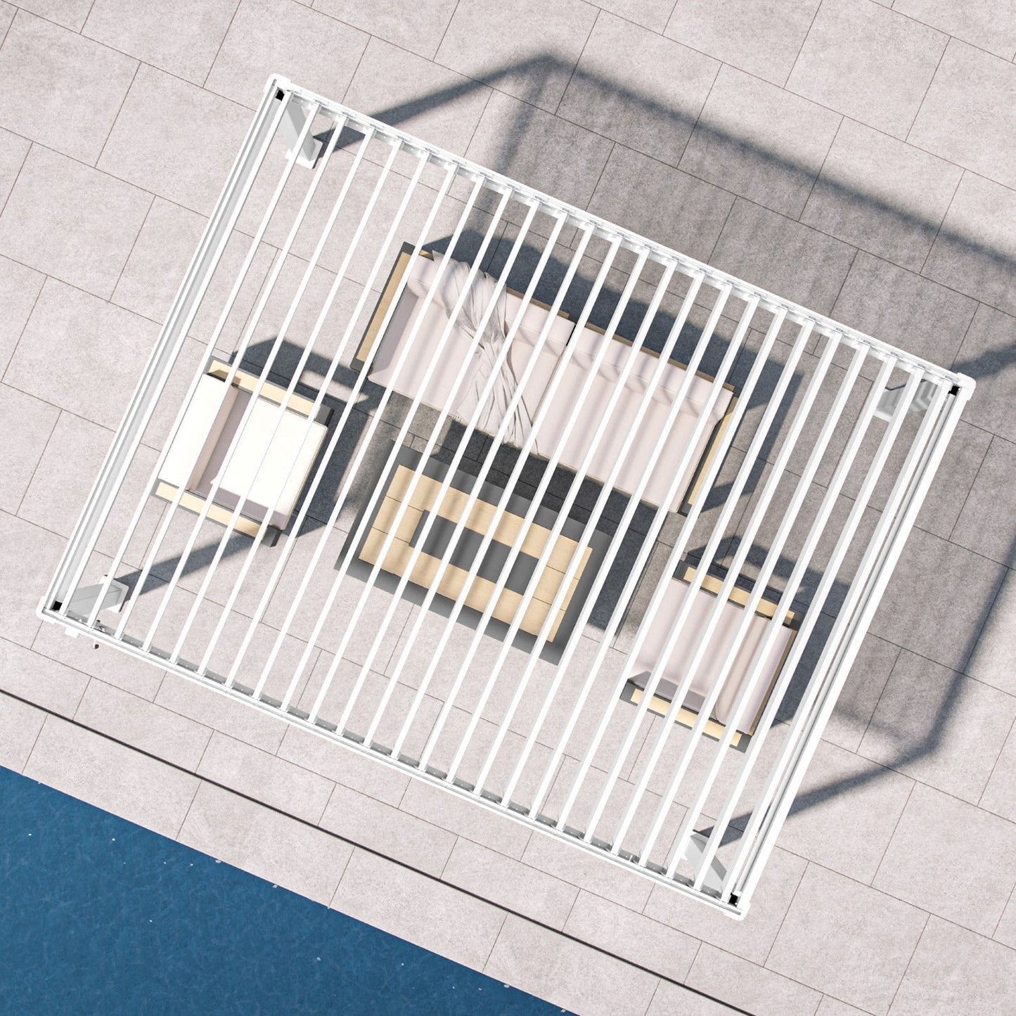 MIRADOR 111SR 10’x13′ WHITE PERGOLA