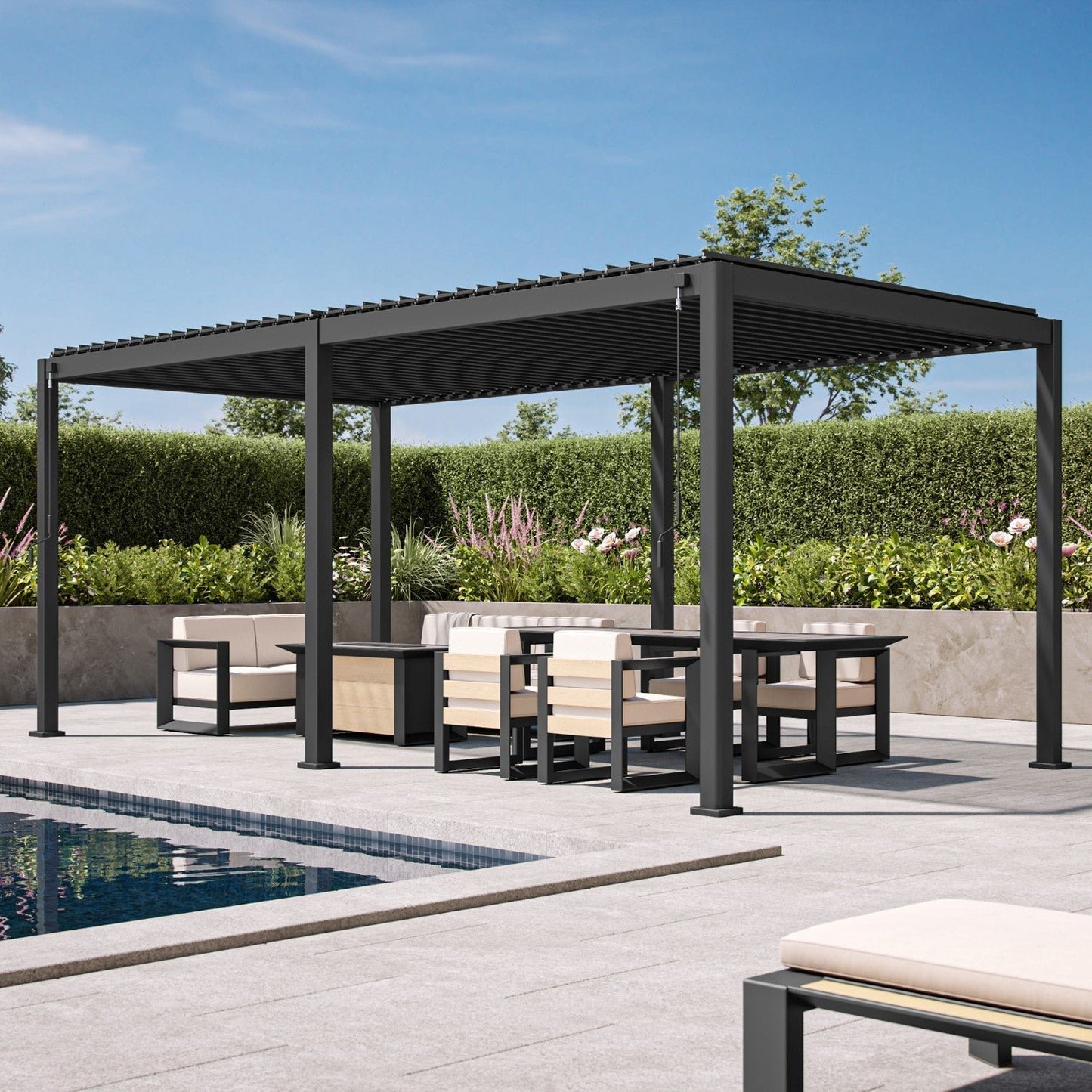 MIRADOR 111SR 10’x20′ WHITE PERGOLA