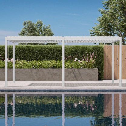 MIRADOR 111SR 10’x20′ WHITE PERGOLA