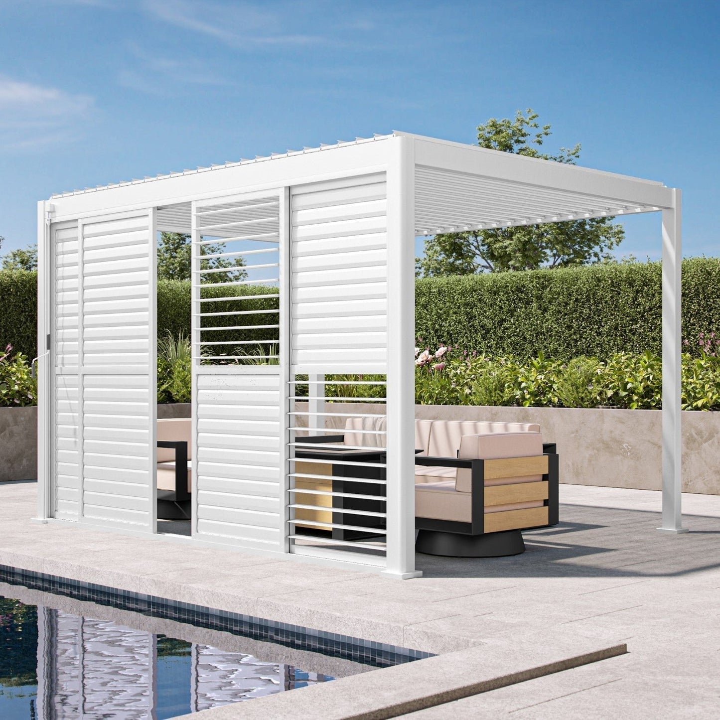 111 Accessory – 13‘ White sliding shutter door