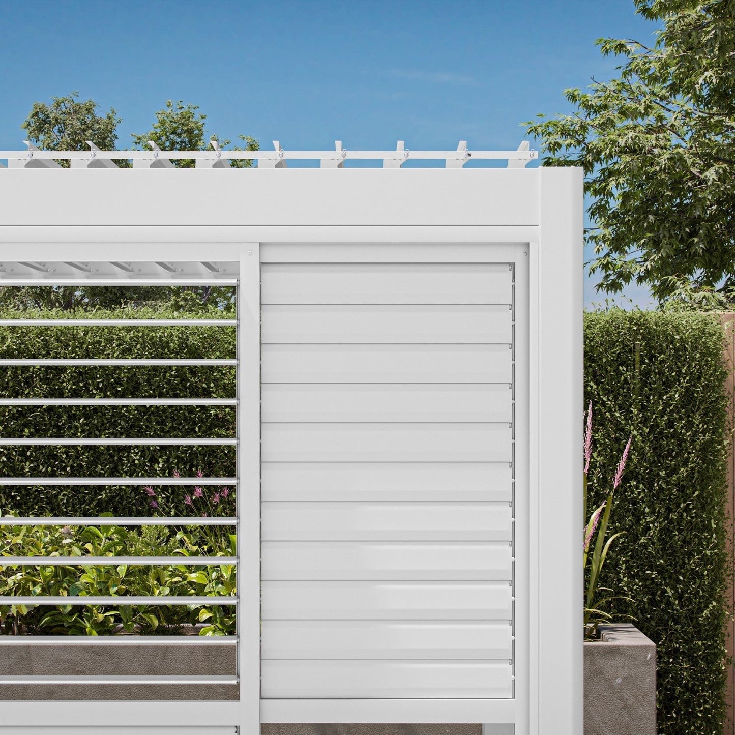 111 Accessory – 13‘ White sliding shutter door