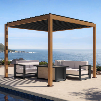 MIRADOR 111S 10’x10′ CHERRY OAK PERGOLA