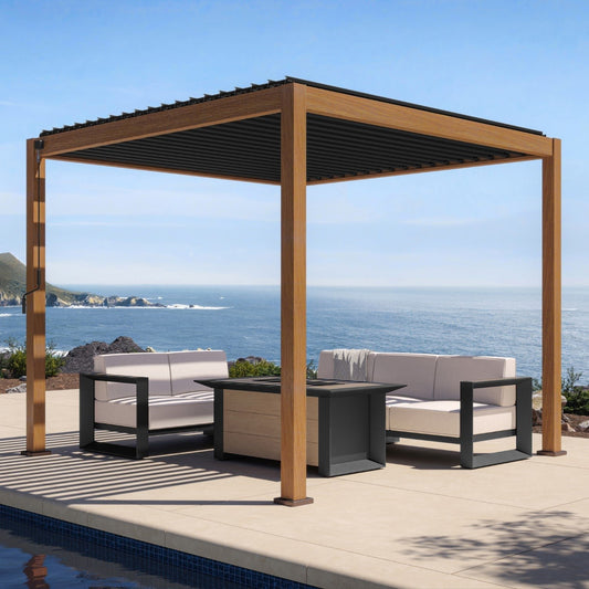 MIRADOR 111S 10’x10′ CHERRY OAK PERGOLA