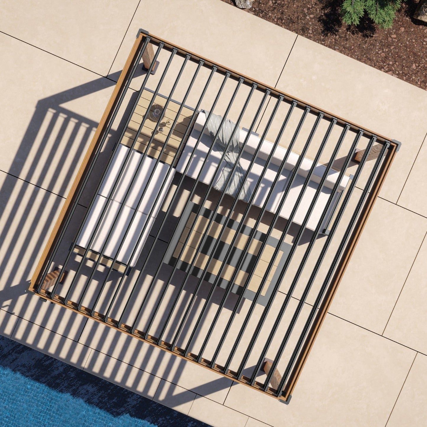 MIRADOR 111S 10’x10′ CHERRY OAK PERGOLA