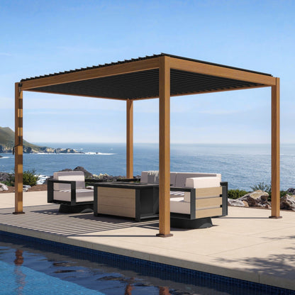 MIRADOR 111S 10’x13′ CHERRY OAK PERGOLA