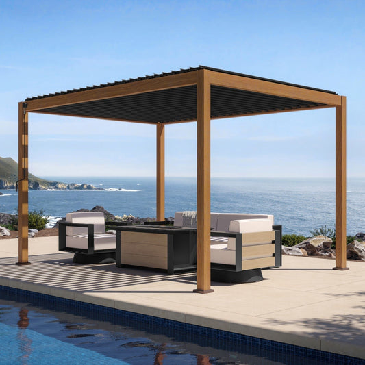 MIRADOR 111S 10’x13′ CHERRY OAK PERGOLA