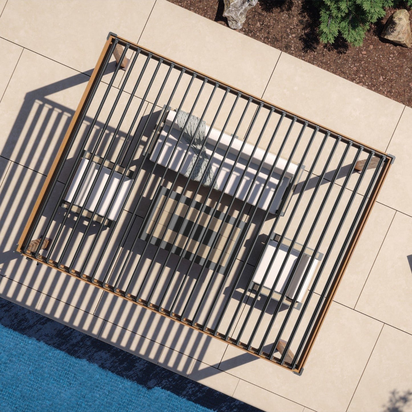 MIRADOR 111S 10’x13′ CHERRY OAK PERGOLA