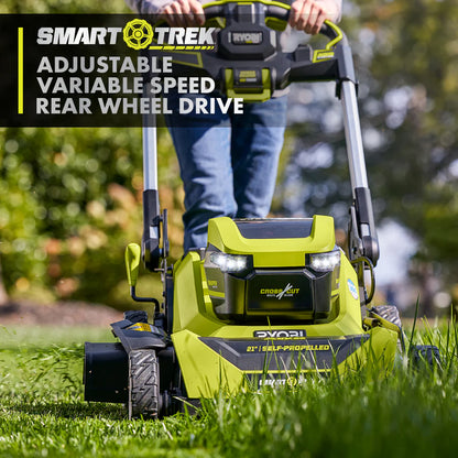 RYOBI 40v Hp brushless 21″ self-propelled AWD dual-blade mower kit