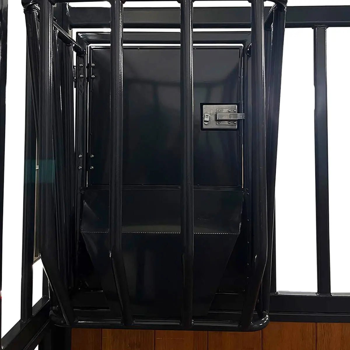 12’ Horse Stall Bamboo Panel, Vertical Bar Top, Front panel c/w Window/Feeder and Sliding Door, TMG-FHS13A or FHS13B